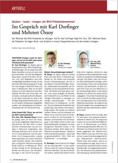 Spectrum Urologie Artikel über die Vorteile einer eigenen Ordination Wien
